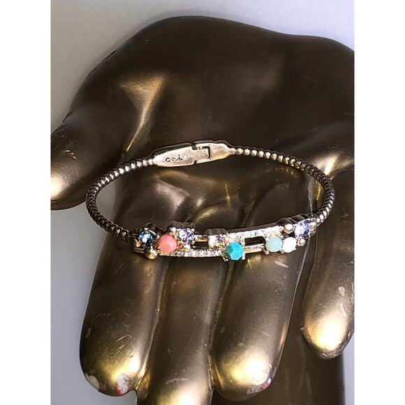 Chloe + Isabel Gold Bangle Bracelet W/ Crystals - B432MBG - Picture 4 of 6